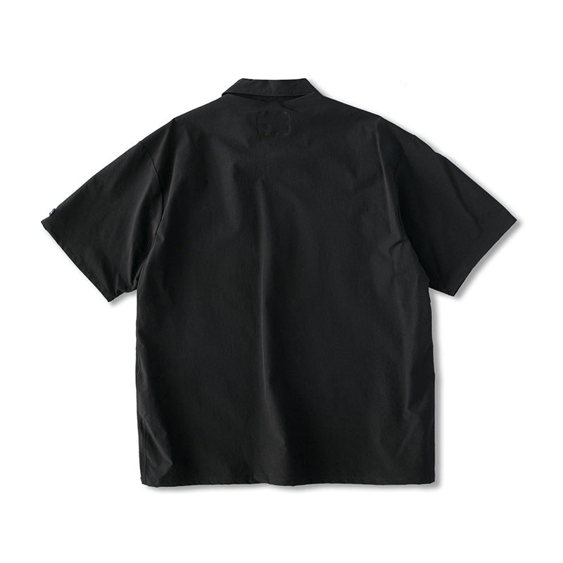 韓国ファッション SELCA-half zip double pocket shirt-mselca2024ss-097-05