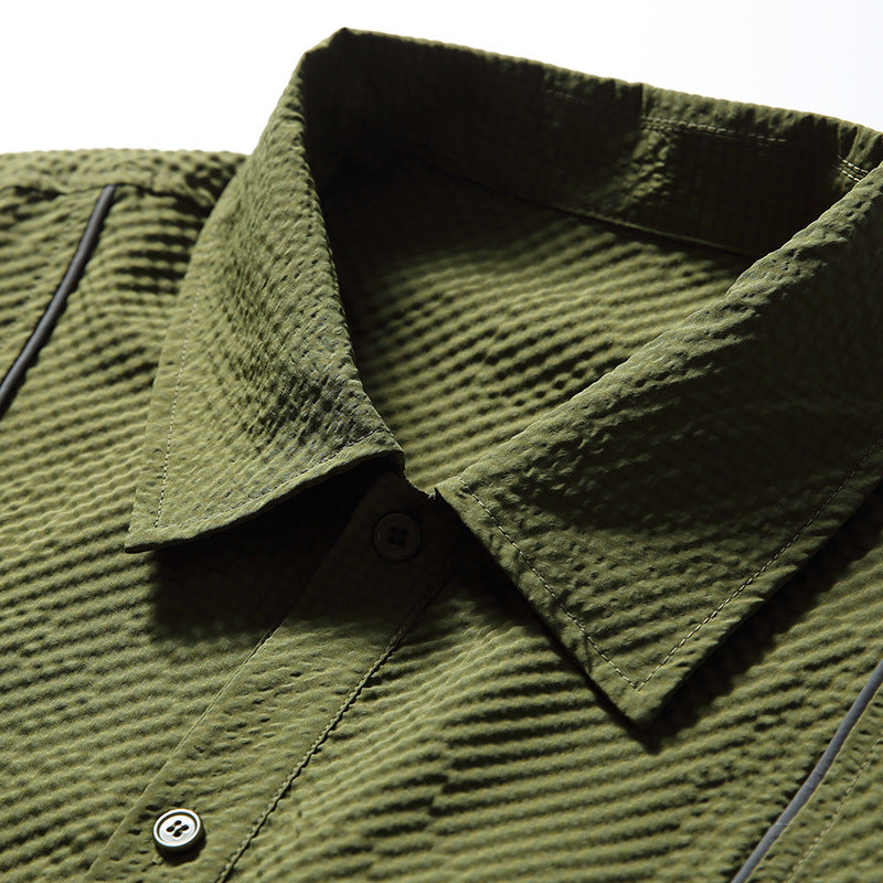 韓国ファッション SELCA-Multi-pocket design loose shirt-mselca2024ss-072-024