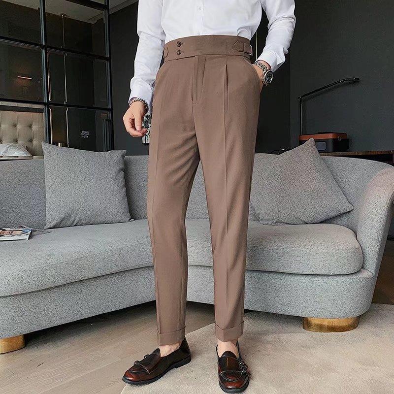 韓国ファッション SELCA-double button design pants-2024ss-pt02-01