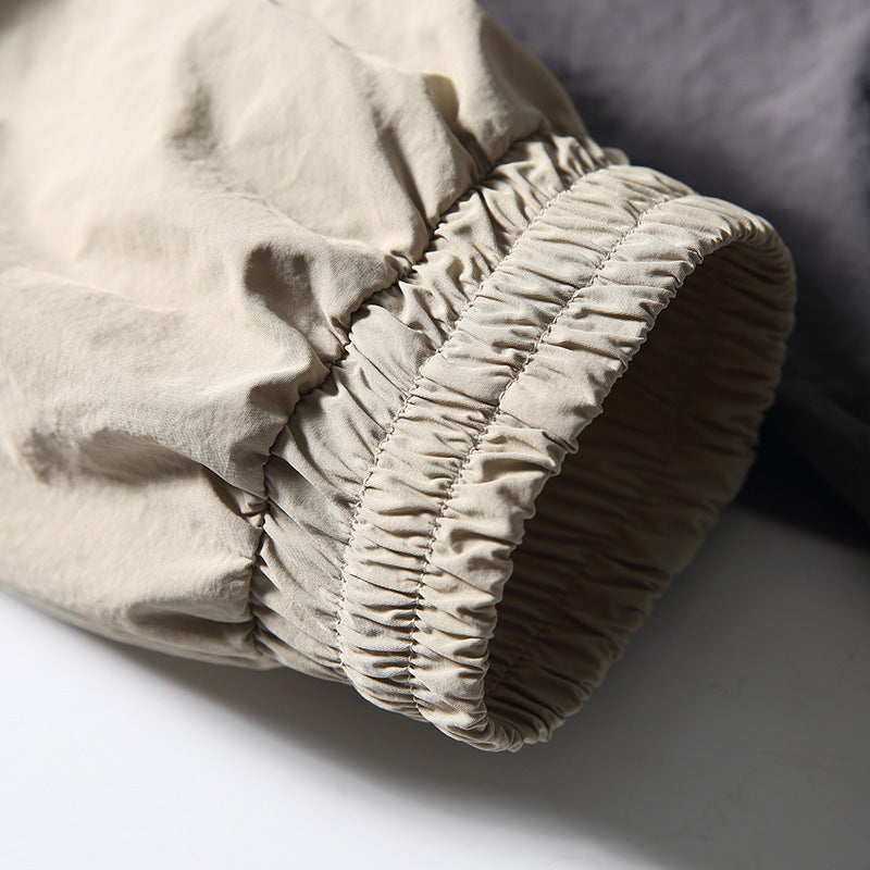 韓国ファッション SELCA-Patchwork Half Pocket Decoration Lapel Sweatshirt-mselca2024ss-091-020