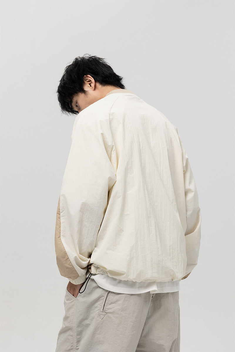 韓国ファッション SELCA-Long Sleeve Bicolor Shirt-mselca2024ss-004-014