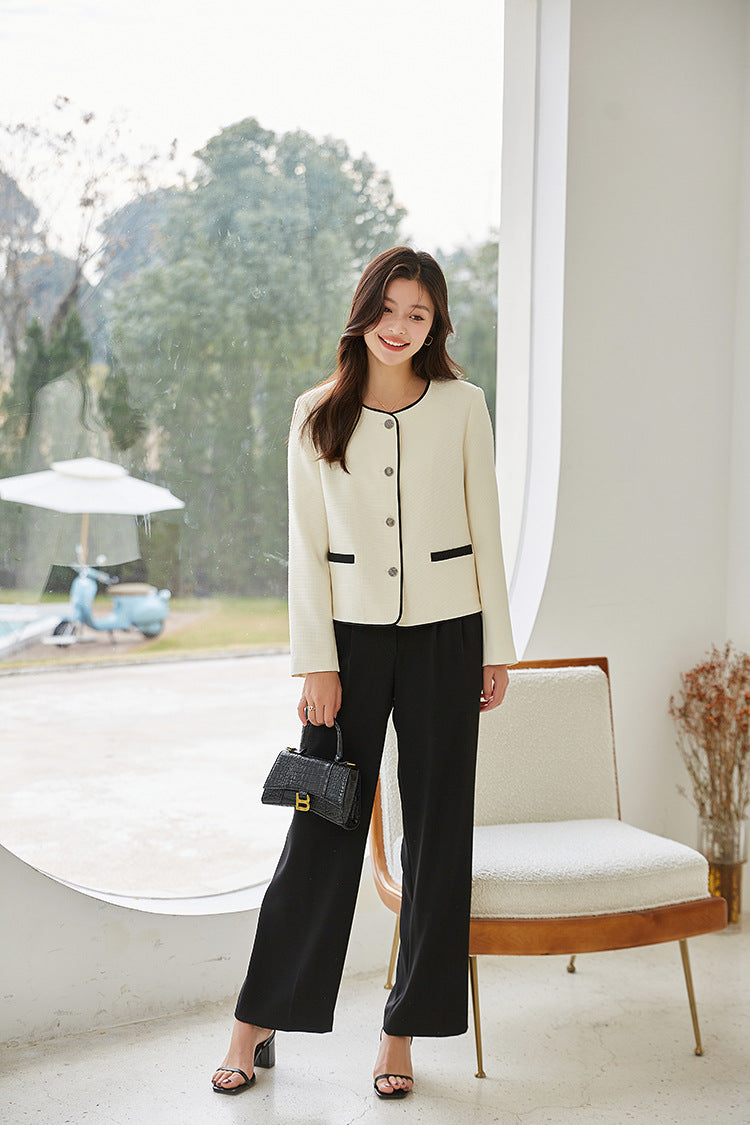 韓国ファッション SELCA-フレンチバイカラージャケット-2024ss-ou11-09