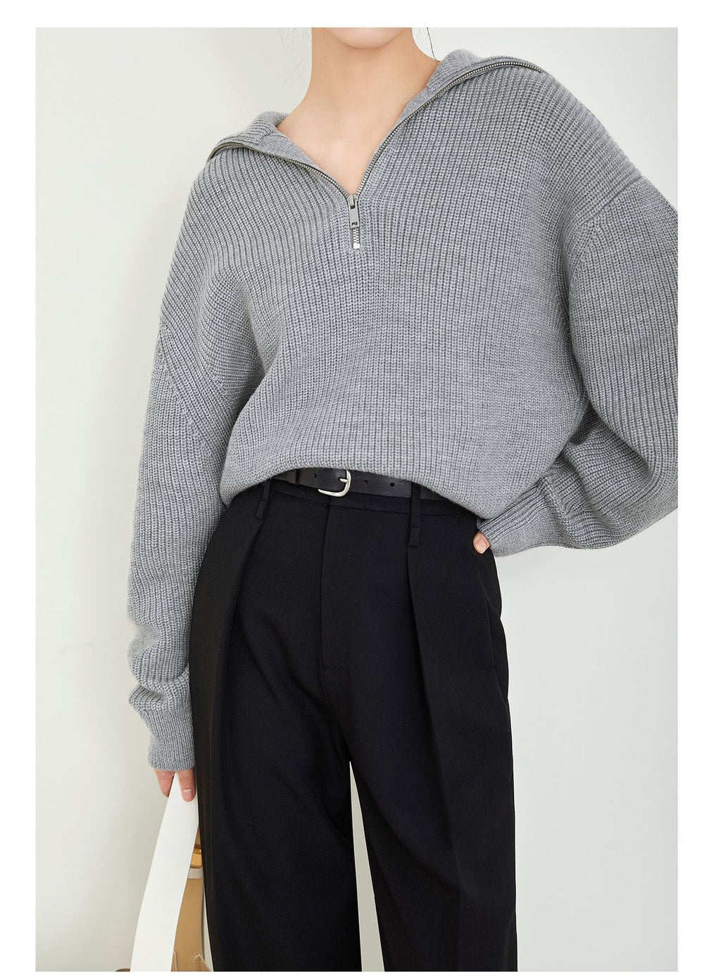 韓国ファッション SELCA-センタープレスストレートパンツ-2024ss-006-021