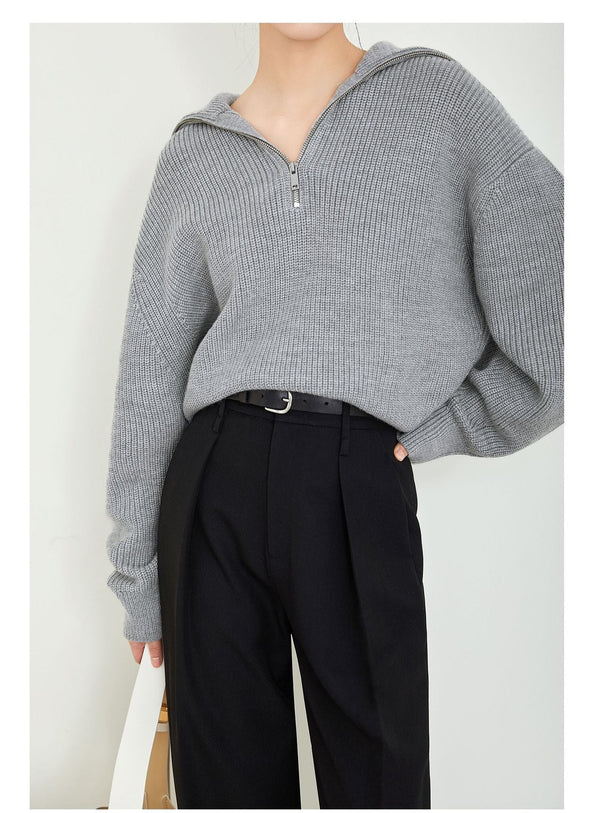 韓国ファッション SELCA-センタープレスストレートパンツ-2024ss-006-021