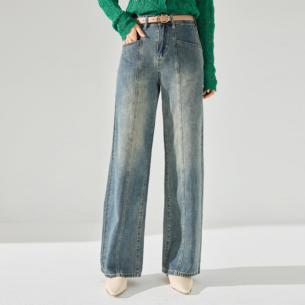 韓国ファッション SELCA-ワイドデニムパンツ-2024ss-152-03