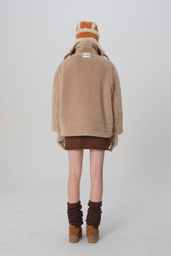 韓国ファッション SELCA-リバーシブル ボアコート-2023aw-ou49-031