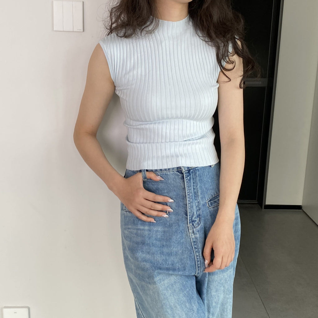 韓国ファッション SELCA-Jiapin Wool 14 ニードルビッグホール半袖サマーレディースラウンドネックスリムストリートバックドローストリング T シャツ C1005-2024ss-176-07