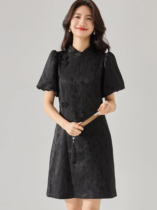 韓国ファッション SELCA-チャイナスタイルミニドレス-2024ss-125-01