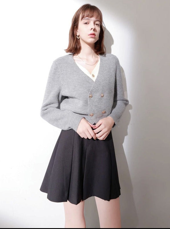 韓国ファッション SELCA-ダブルボタンカーディガン-2023aw-tp49-05
