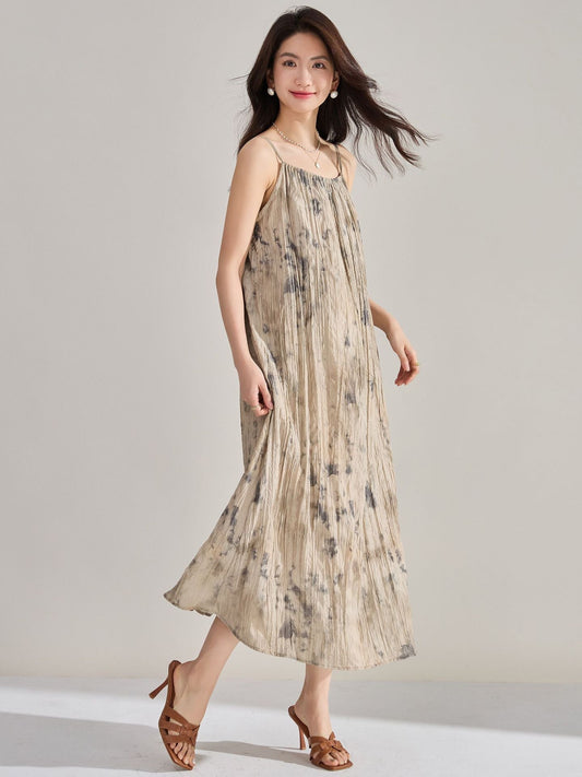 韓国ファッション SELCA-プリーツキャミドレス-2024ss-147-01