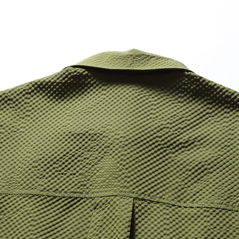 韓国ファッション SELCA-Multi-pocket design loose shirt-mselca2024ss-072-032