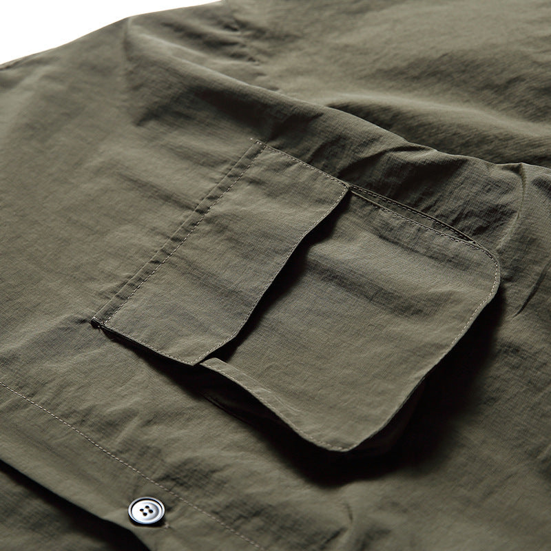 韓国ファッション SELCA-Multi-pocket 2way shirt-mselca2024ss-039-010