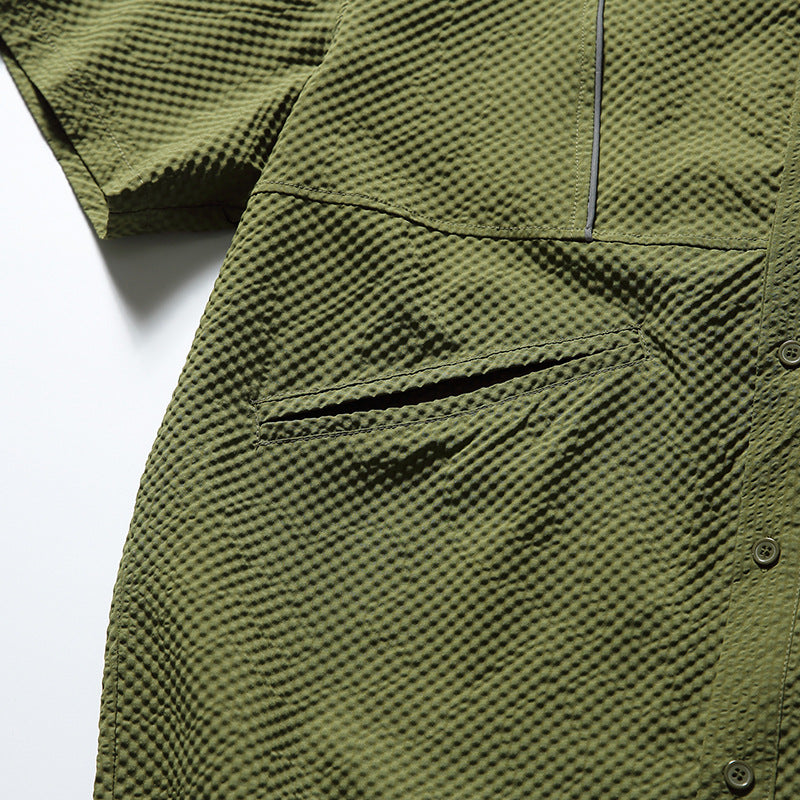 韓国ファッション SELCA-Multi-pocket design loose shirt-mselca2024ss-072-034