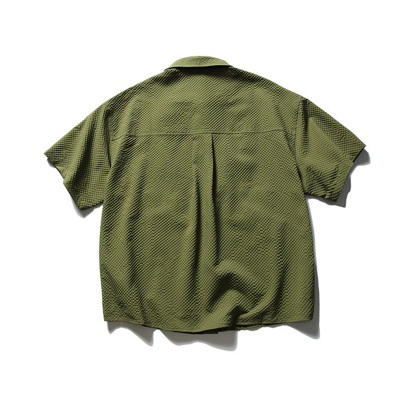 韓国ファッション SELCA-Multi-pocket design loose shirt-mselca2024ss-072-03