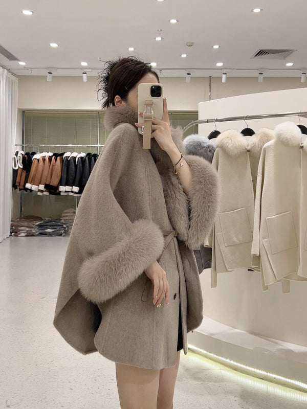 韓国ファッション SELCA-ファーカシミアウールケープコート-2023aw-ou39-04