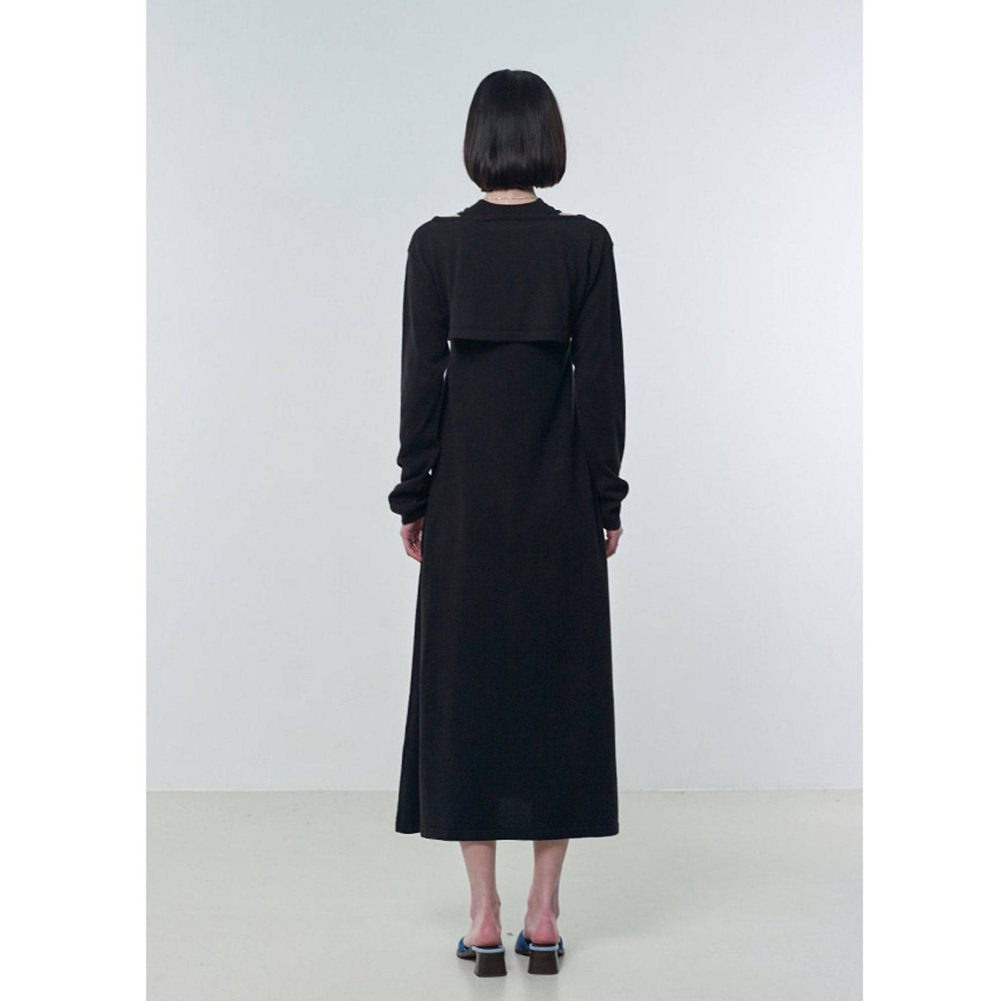 韓国ファッション SELCA-ボレロレイヤードニットワンピース-2023ss-op48-04