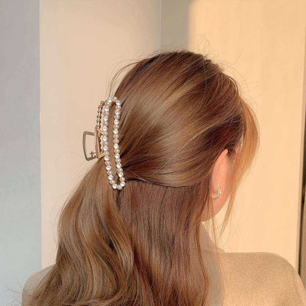 韓国ファッション SELCA-スクエアパールヘアクリップ-2023ss-ac49-01