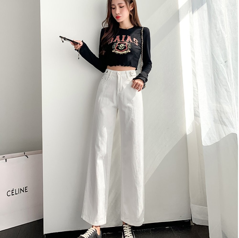 韓国ファッション SELCA-ストレートホワイトデニム-2023ss-pt24-02