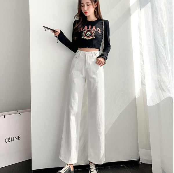 韓国ファッション SELCA-ストレートホワイトデニム-2023ss-pt24-02