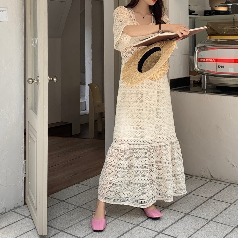 韓国ファッション SELCA-フレンチクロシェワンピース-2023ss-op43-06