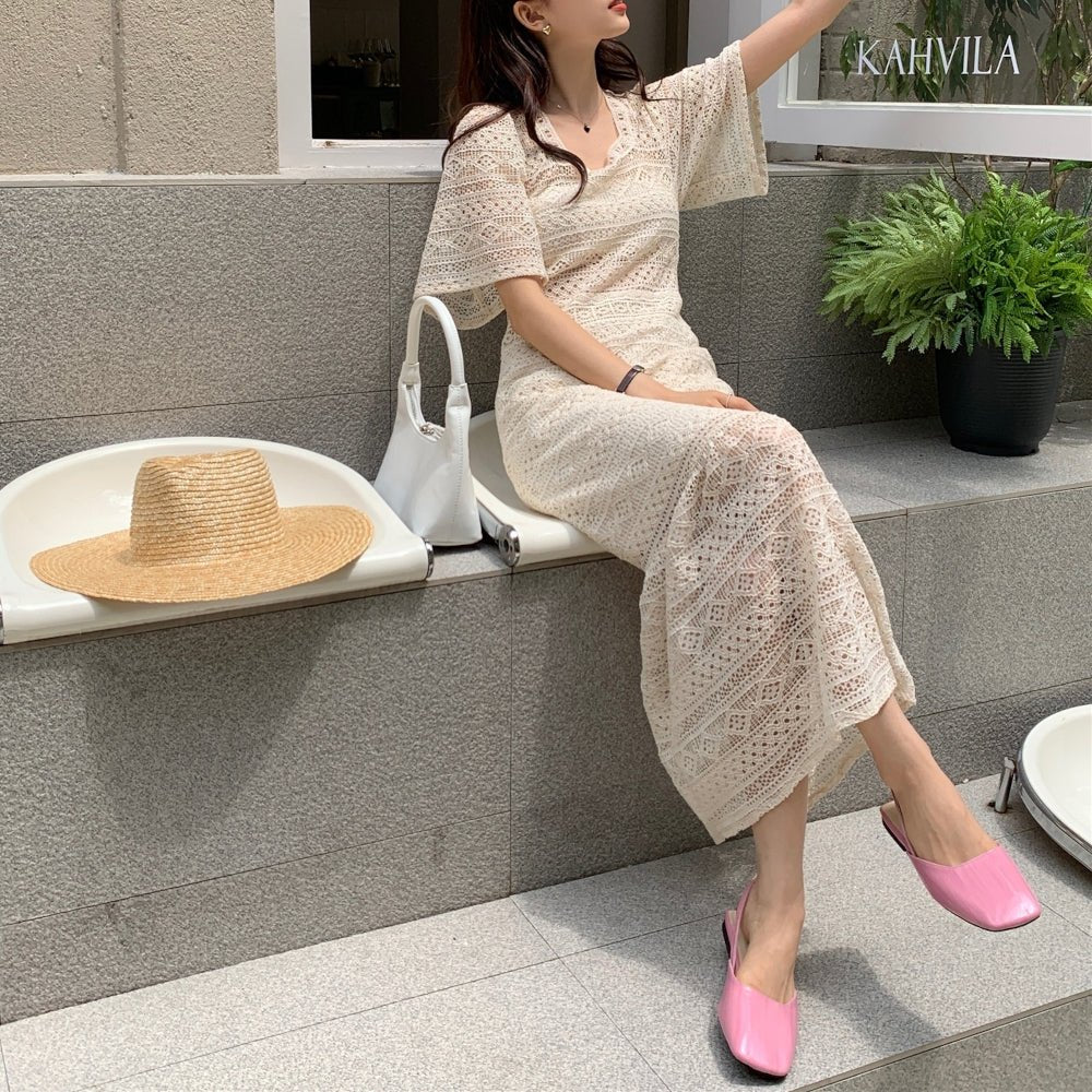 韓国ファッション SELCA-フレンチクロシェワンピース-2023ss-op43-011