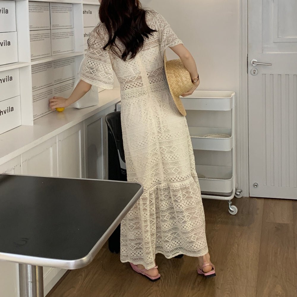 韓国ファッション SELCA-フレンチクロシェワンピース-2023ss-op43-013