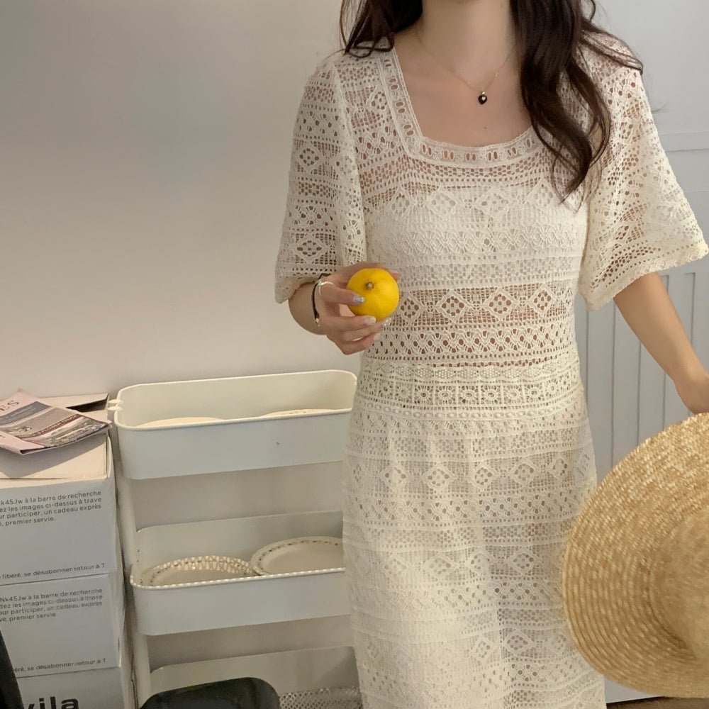 韓国ファッション SELCA-フレンチクロシェワンピース-2023ss-op43-014