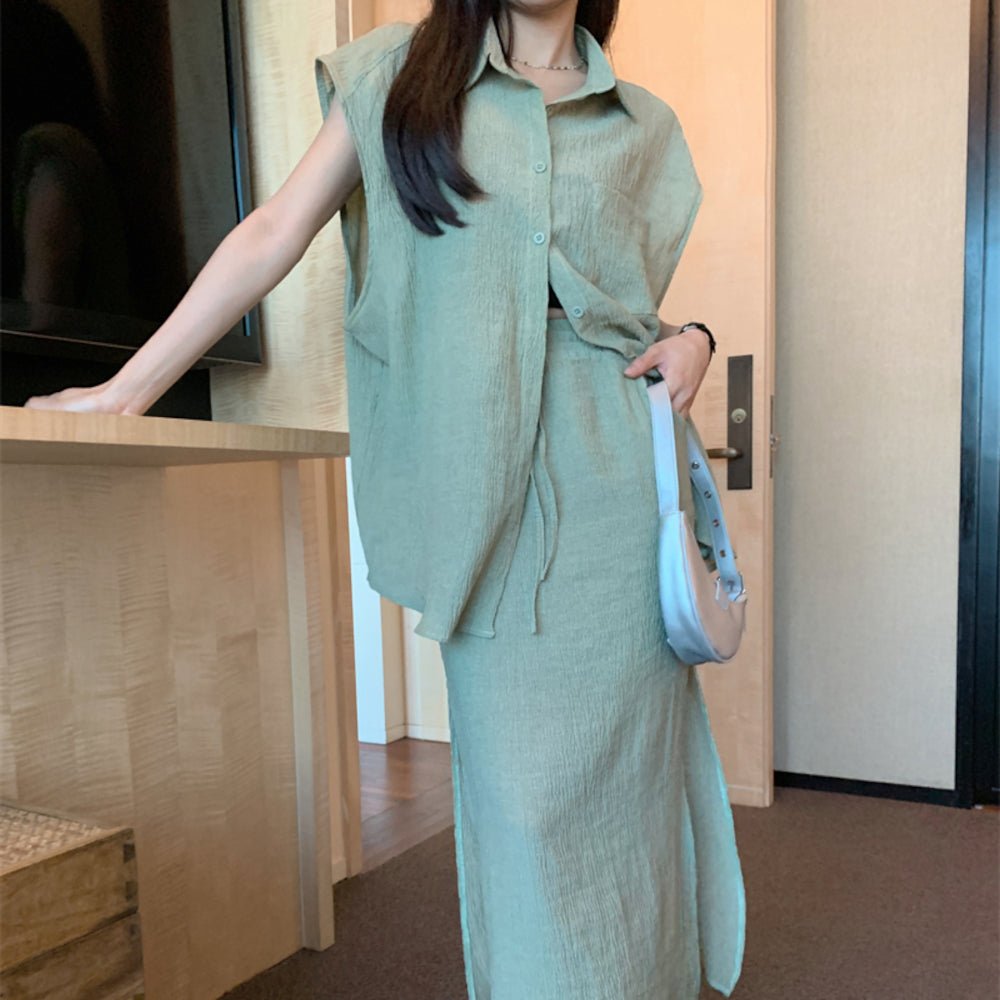 韓国ファッション SELCA-シアー大人セットアップ-2023ss-pt21-05