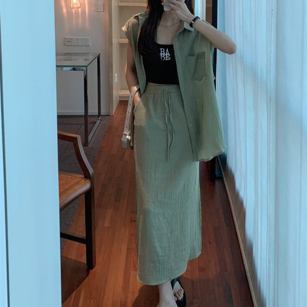 韓国ファッション SELCA-シアー大人セットアップ-2023ss-pt21-06