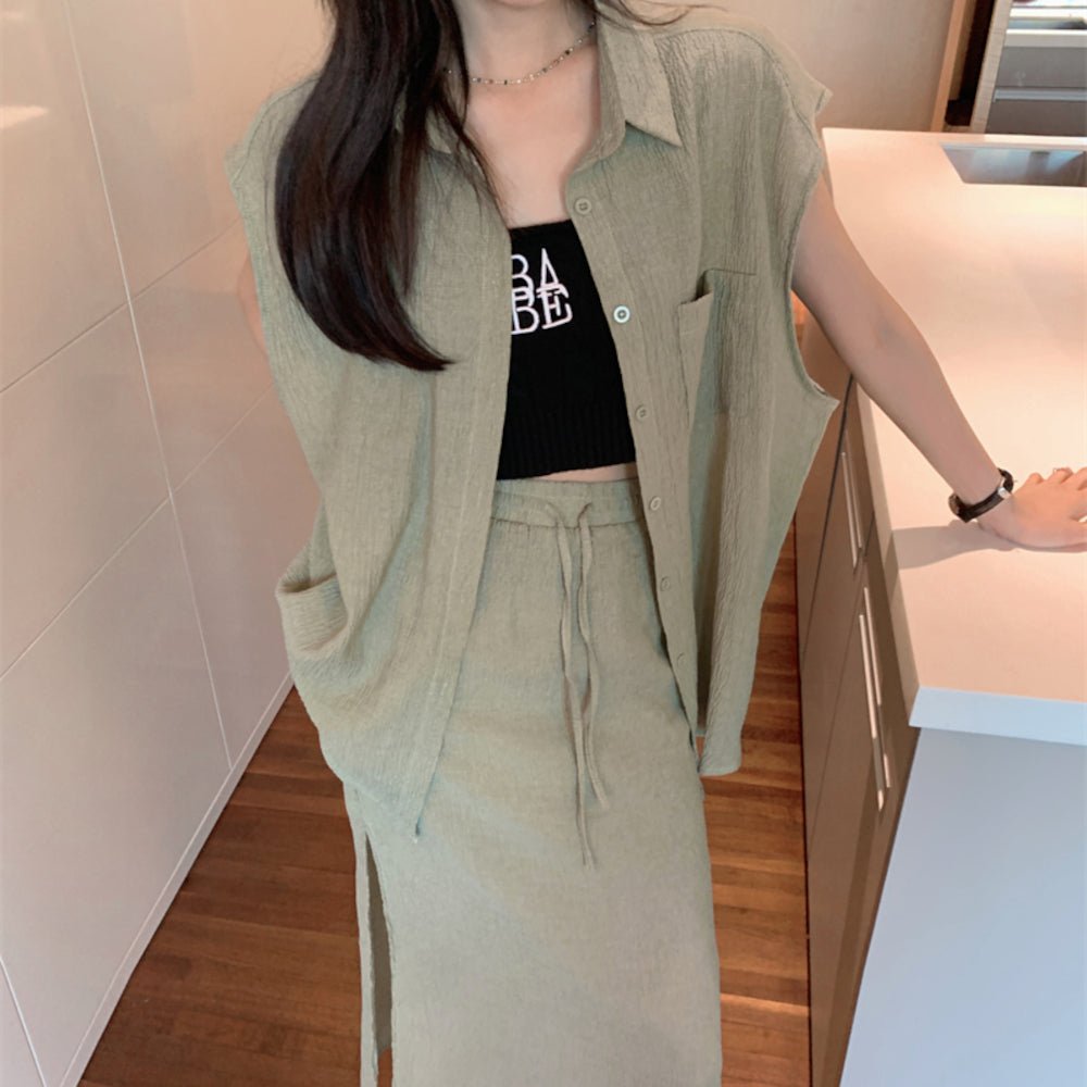 韓国ファッション SELCA-シアー大人セットアップ-2023ss-pt21-09