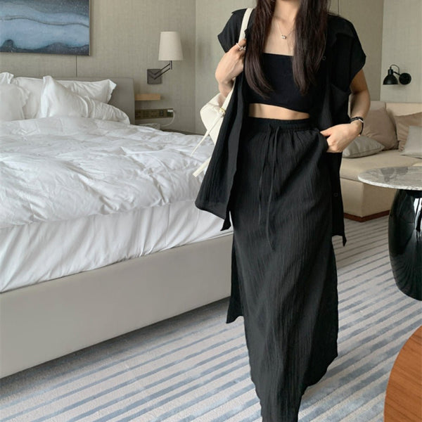 韓国ファッション SELCA-シアー大人セットアップ-2023ss-pt21-016