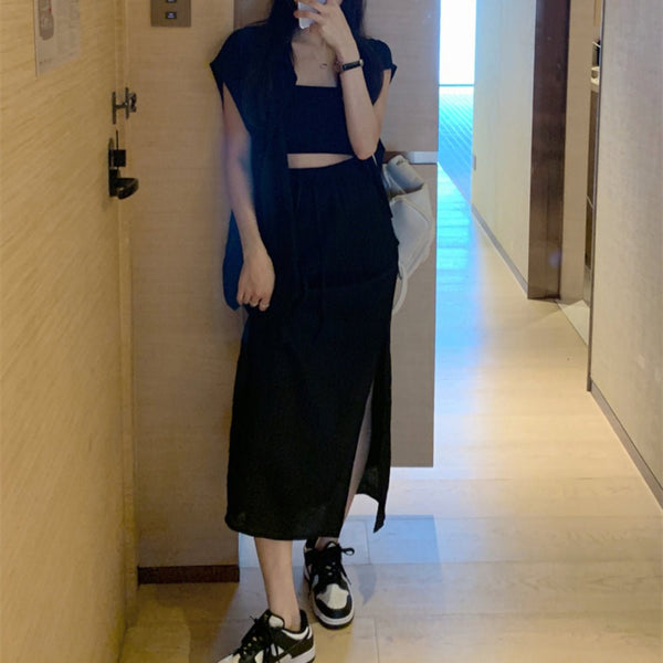 韓国ファッション SELCA-シアー大人セットアップ-2023ss-pt21-017