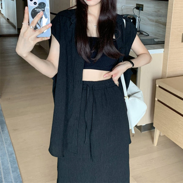 韓国ファッション SELCA-シアー大人セットアップ-2023ss-pt21-018
