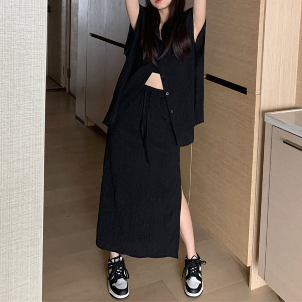韓国ファッション SELCA-シアー大人セットアップ-2023ss-pt21-021