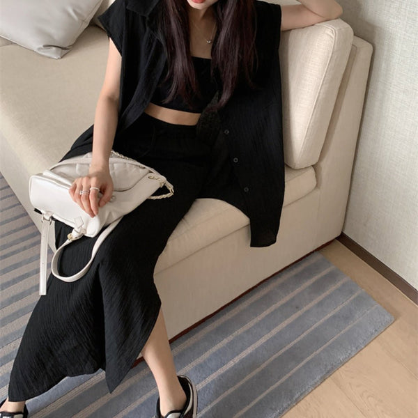 韓国ファッション SELCA-シアー大人セットアップ-2023ss-pt21-024