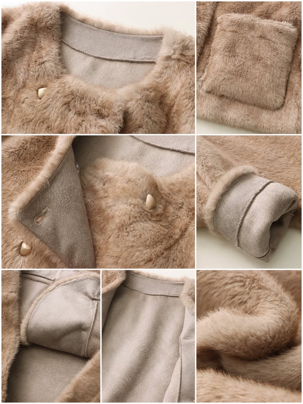 韓国ファッション SELCA-フェイクファーショートコート-2023aw-ou40-013