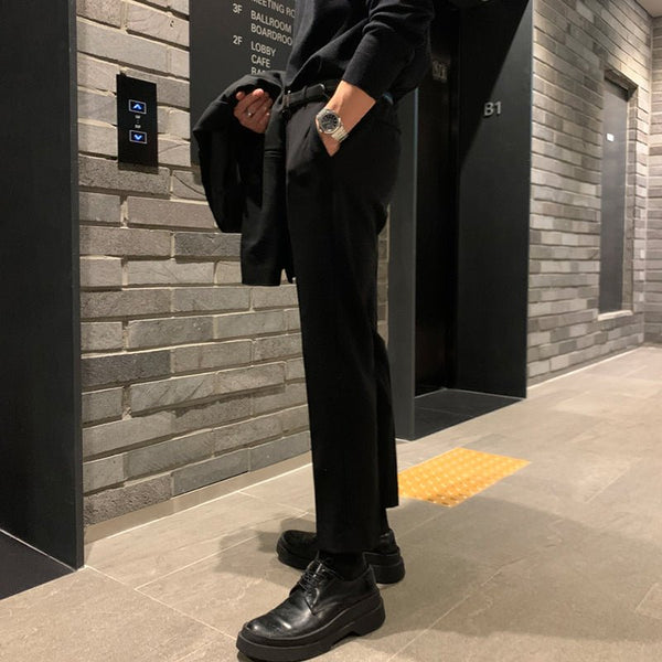 韓国ファッション SELCA-9 minutes length slacks-mselca2023aw03-01