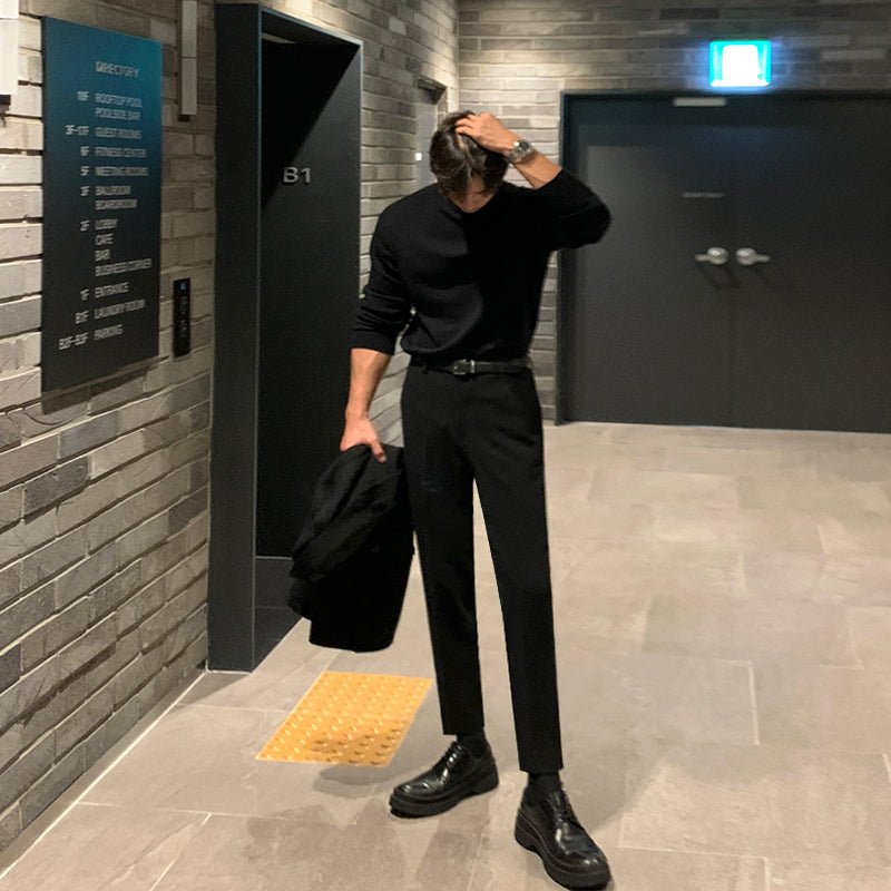 韓国ファッション SELCA-9 minutes length slacks-mselca2023aw03-02