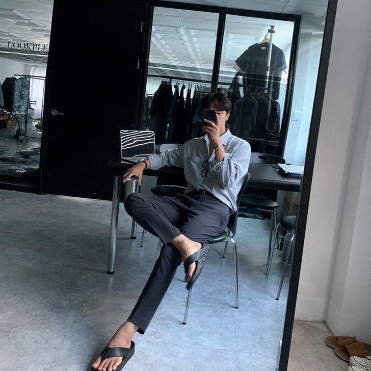 韓国ファッション SELCA-9 minutes length slacks-mselca2023aw03-05