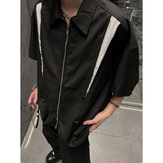 韓国ファッション SELCA-Accent line shirt-mselca2023aw05-01