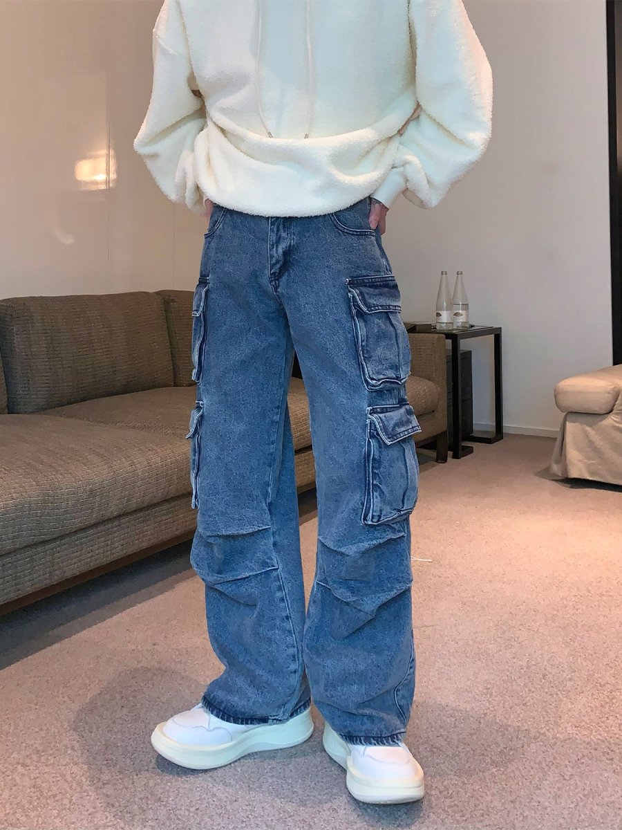 韓国ファッション SELCA-Wide pocket denim pants-mselca2023aw1005-015