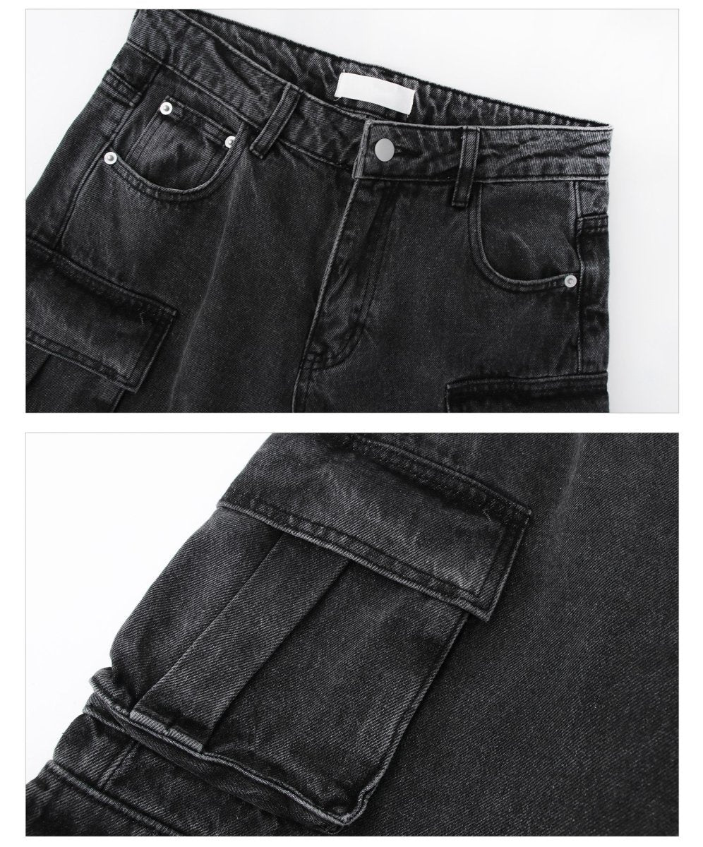韓国ファッション SELCA-Wide pocket denim pants-mselca2023aw1005-013