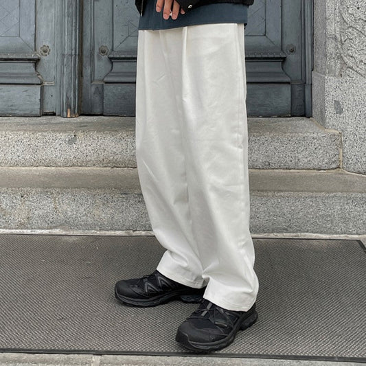 韓国ファッション SELCA-Wide straight pants-mselca2023aw1007-01