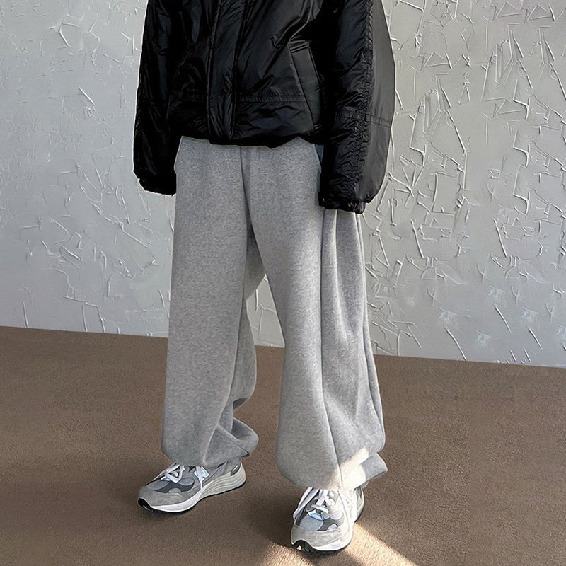 韓国ファッション SELCA-Wide sweat pants-mselca2023aw1008-01