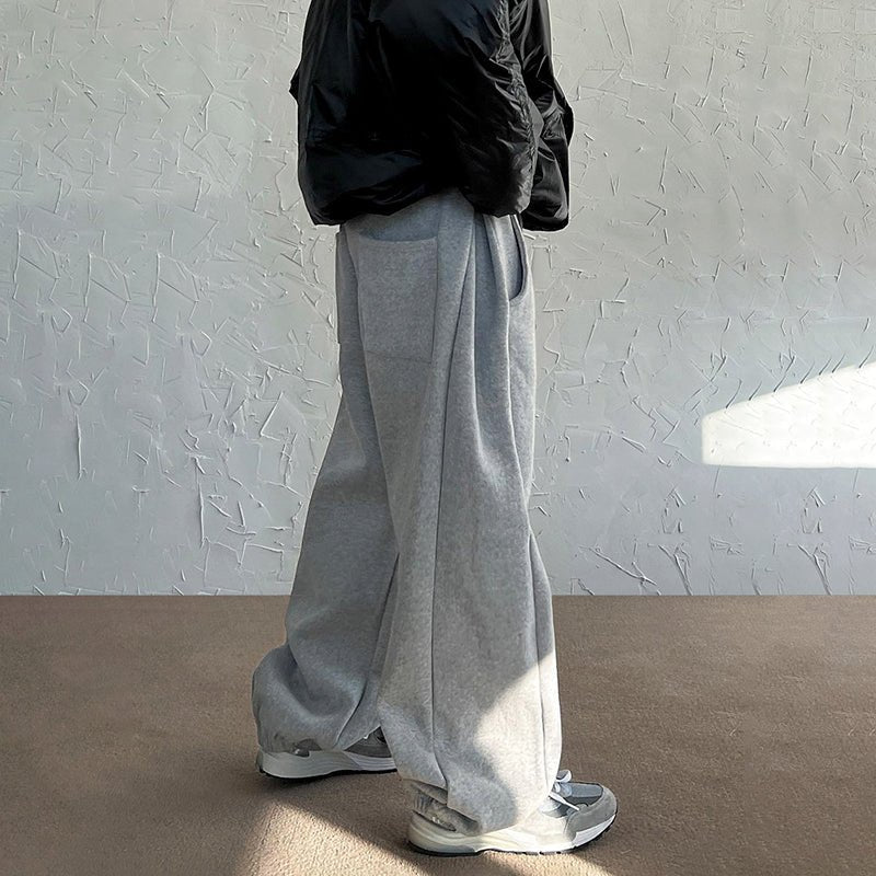 韓国ファッション SELCA-Wide sweat pants-mselca2023aw1008-02