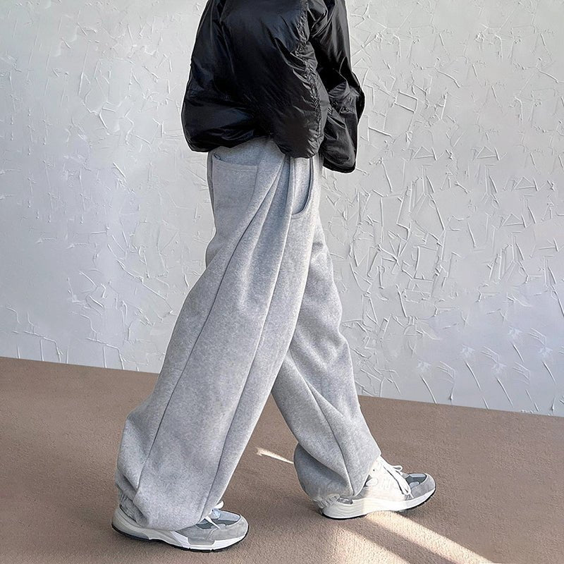 韓国ファッション SELCA-Wide sweat pants-mselca2023aw1008-04