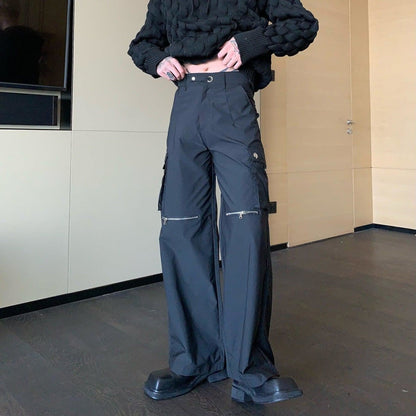 韓国ファッション SELCA-Zipper Cargo Pants-mselca2023aw1016-09