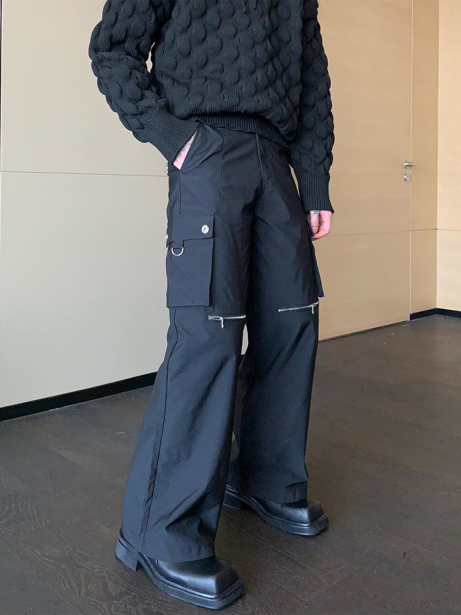 韓国ファッション SELCA-Zipper Cargo Pants-mselca2023aw1016-03