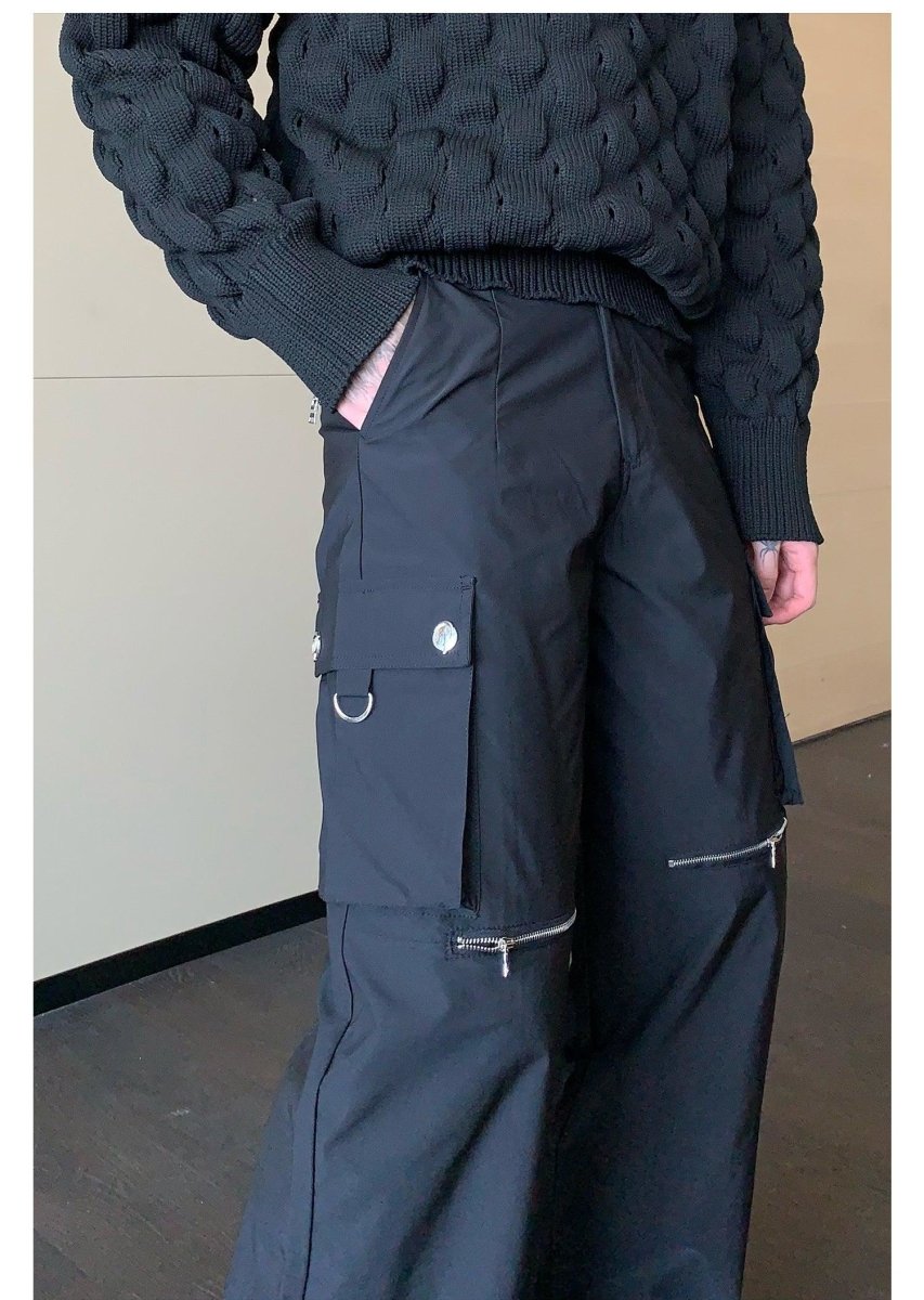 韓国ファッション SELCA-Zipper Cargo Pants-mselca2023aw1016-05