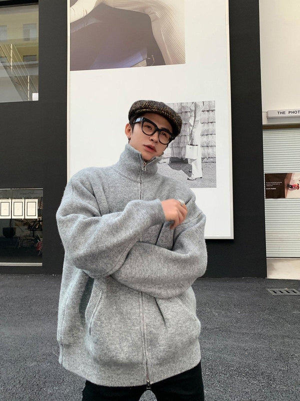 韓国ファッション SELCA-Zipper Cotton Cardigan-mselca2023aw1019-012